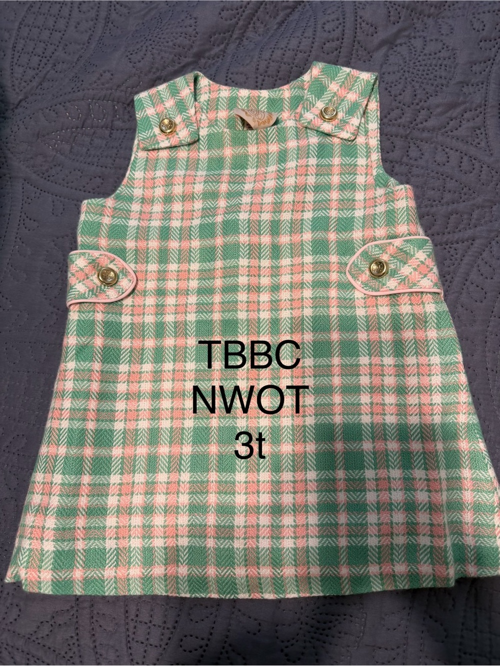 The Beaufort Bonnet Company Green and Pink Plaid Jumper
